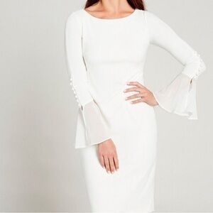 Calvin Klein White Long Sleeve Dress
